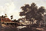 Meindert Hobbema Canvas Paintings - The Water Mill